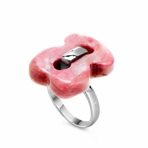Authentic TOUS Silver Cruise Ring w/ Rhodonite